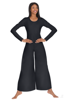 thumbnail image 2 of EUROTARD Women's Palazzo Pants - Elastic Waist Flow Dance Pants (Multiple Colors & Sizes) 2 of 13