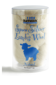 Show details for Bunheads Spun Silver Lamb's Wool Picture of Bunheads Spun Silver Lamb's Wool