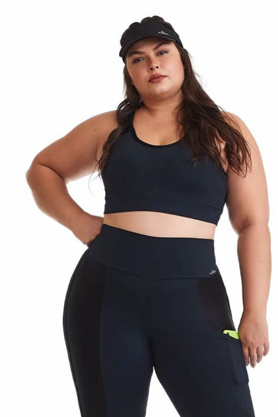 black classic sports bra plus size