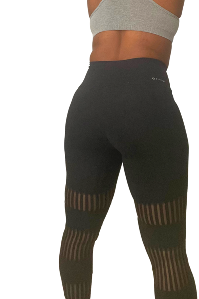Picture of Trinys Supplex Compression Leggings with vertical mesh inserts