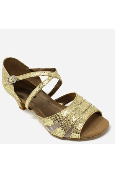 latin dance shoe gold