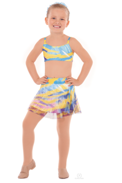 watercolour mesh skort