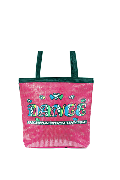 Picture of Dasha Designs Neon Zebra Tote Dance Bag Pink