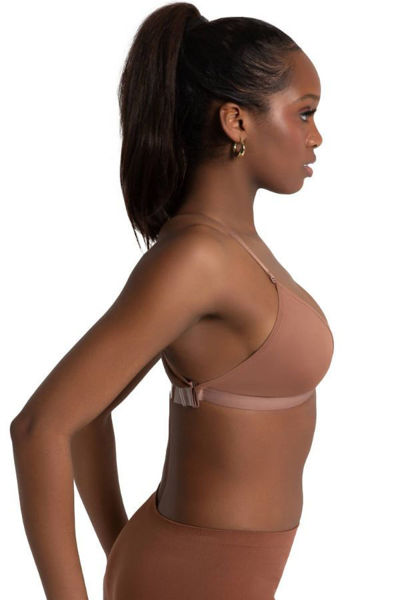 brown clear back bra clear straps