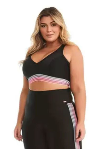 plus size sports bra black