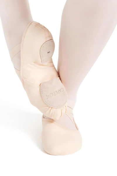 Pink canvas split sole ballet shoes
