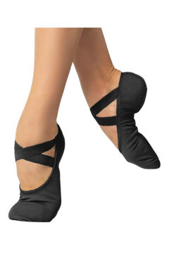 split sole canvas ballet black