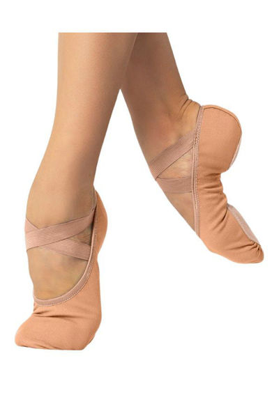 stretch canvas split sole caramel