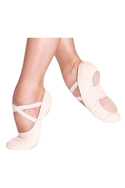 stretch canvas split sole light pink