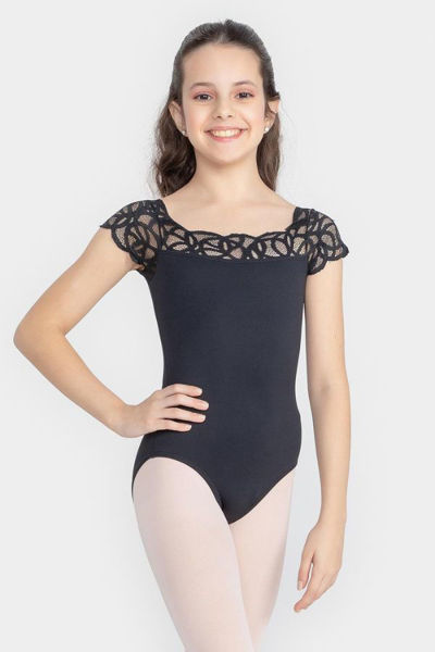 CHild fancy dance leotard with lace top