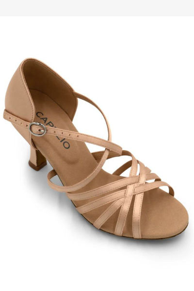Tan Latin ballroom shoes